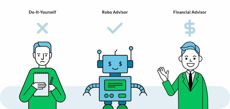 AI in finance - comparison between doing it yourself, robo advisor and financial advisor
